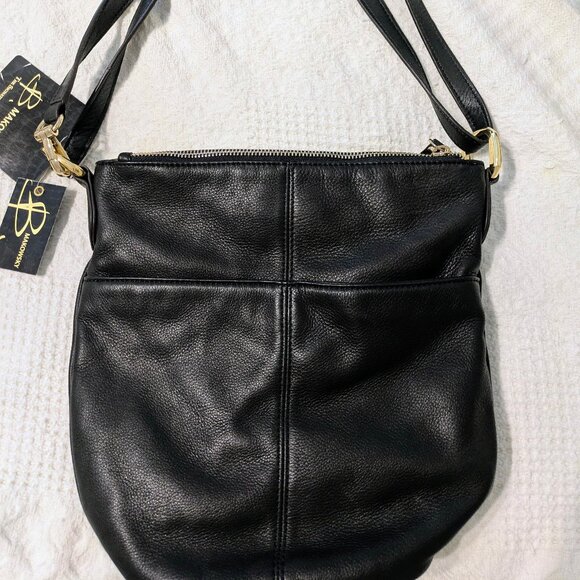 B. Makowsky Black Leather Purse - Picture 2 of 5